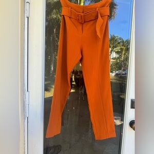 Theory Vibrant Orange Trousers